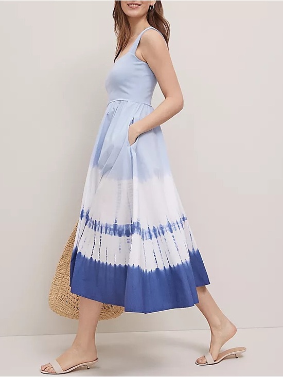 Ann Taylor Dresses & Skirts - NWOT Ann Taylor Weekend Collection Strappy Flare Midi Dress